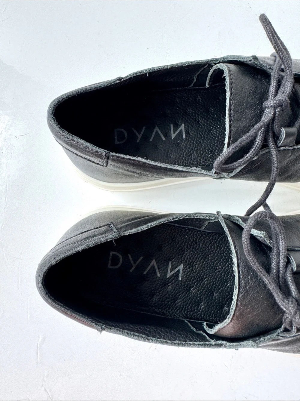 Dyan Clio Two-Tone Black and White Lace-Up Sneakers Size 40